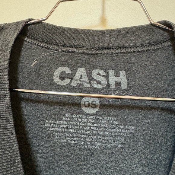NWOT Urban Outfitters Johnny Cash Overdyed Graphic Pullover Sweatshirt One Size - Picture 5 of 11